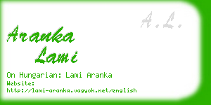 aranka lami business card